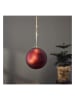 STAR Trading Glazen ledbol "Bliss" rood - (L)20 cm