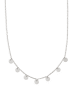 SINGULARU Srebrny naszyjnik z elementami ozdobnymi - dł. 35 cm
