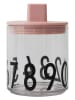 Design Letters Drinkbeker transparant/zwart - 220 ml