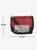 Mia Tomazzi Skórzana torebka "Eschilo" w kolorze czarno-czerwonym - 23 x 19 x 8 cm