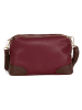 Mia Tomazzi Leren schoudertas "Condino" bordeaux - (B)25 x (H)15 x (D)10 cm