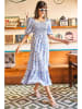 trendyol Kleid in Lila/ Weiß/ Blau