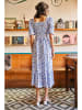 trendyol Kleid in Lila/ Weiß/ Blau