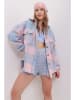 Trend Alacati Blouse lichtblauw/lichtroze