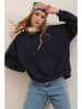 Trend Alaçatı Stili Sweatshirt donkerblauw