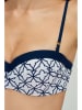 Marc & André Bikini-Oberteil in Weiß/ Dunkelblau