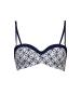 Marc & André Bikini-Oberteil in Weiß/ Dunkelblau
