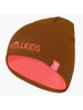 Trollkids Dwustronna czapka beanie "Troll" w kolorze brązowo-różowym