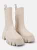 Lazamani Leren chelseaboots beige