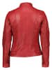 Caminari Skórzana kurtka "Canti" w kolorze czerwonym