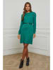 Soft Cashmere Sukienka dzianinowa w kolorze zielonym