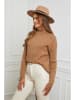 L'armoire de Suzette Rollkragenpullover in Hellbraun