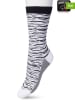Bonnie Doon 2-delige set: sokken "Zebra" wit/zwart