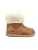 Kickers Leren winterboots "Nonofur" lichtbruin