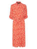 Soaked in Luxury Sukienka "Zaya" w kolorze czerwono-kremowym