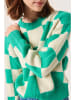 Soaked in Luxury Sweter "Cabba" w kolorze turkusowo-kremowym