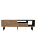 Evila TV-Regal "Alba" in Walnuss - (B)150 x (H)49,5 x (T)29,5 cm