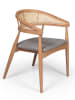 Evila Krzesło "Belen" w kolorze jasnobrązowym - 54 x 78 x 49 cm