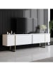 Evila TV-Regal "Luxe" in Weiß - (B)180 x (H)50 x (T)30 cm