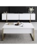 Evila TV-Regal "Luxe" in Weiß - (B)180 x (H)50 x (T)30 cm