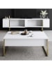 Evila TV-Regal "Luxe" in Weiß - (B)180 x (H)50 x (T)30 cm