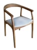 Evila Krzesło "Porto" w kolorze jasnobrązowym - 42 x 49 x 40 cm