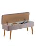 Evila Bank met opbergruimte "Vina" paars - (B)105 x (H)49 x (D)40 cm