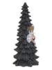 InArt Decoratief figuur "Tree/Nutcracker" zwart/goudkleurig/wit - (H)26 x Ø 11 cm