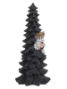 InArt Decoratief figuur "Tree/Nutcracker" zwart/goudkleurig/wit - (H)21 x Ø 9 cm