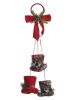 InArt Decoratieve hanger rood/groen - (B)21 x (H)60 x (D)12 cm