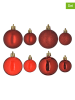 InArt 100-delige set: kerstballen rood