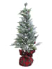 InArt Künstlicher Weihnachtsbaum in Grün/ Rot - (B)22 x (H)60 x (T)22 cm