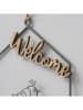 Boltze 2-delige set: decoratieve hangers "Wrennie" beige/grijs - (H)12 cm