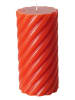 Boltze 3-delige set: stompkaarsen "Wrap" lichtbruin/rood/oranje