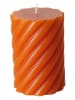 Boltze 3er-Set: Stumpenkerzen "Wrap" in Orange/ Hellbraun/ Rot - 3x 320 g