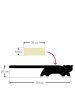 Leschi Poduszka termiczna "Cat" w kolorze czarnym na brzuch - 120 x 14 cm
