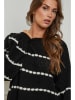 Plume Sweter "Clovis" w kolorze czarno-białym
