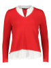 comma Sweter w kolorze czerwono-białym