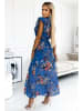 numoco Kleid in Blau/ Rosa