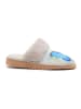 Goby Hausschuhe in Beige/ Blau