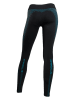 Active-fit Legginsy sportowe w kolorze czarno-niebieskim