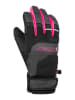 Reusch Rękawiczki narciarskie "Benji R-TEX® XT Junior" w kolorze czarno-różowym