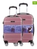 Travel World 2-delige hardcase-trolleyset lichtroze