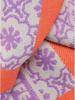 Zwillingsherz Chusta "Laurina" w kolorze beżowo-fioletowo-pomarańczowym - 110 x 110 cm