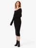 APART Dzianinowa sukienka w kolorze czarnym