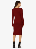 APART Dzianinowa sukienka w kolorze bordowym