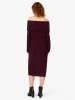 APART Dzianinowa sukienka w kolorze bordowym