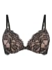 Hunkemöller Push-up-BH "Teddy" in Schwarz/ Beige