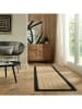 Flair Rugs Jute loper beige/zwart