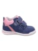 superfit Leren sneakers "Avrile mini" blauw/lichtroze